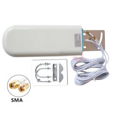 4G LTE Utomhusantenn 25 dBi inkl. 5 m Kabel – Kraftfull Riktantenn för Stabilare Internet