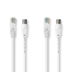 Antennkabel kombinerad med nätverks kabel CAT6