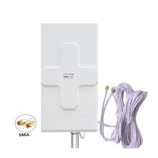W-NET PRO Riktantenn 3G,4G,5G LTE MIMO 2X25 dBi inkl. 5m kabel